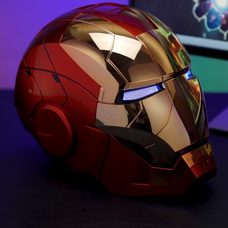 1:1 Iron Man MK5 Jarvis Deformable Voice Control Wearable Helmet Electroplated