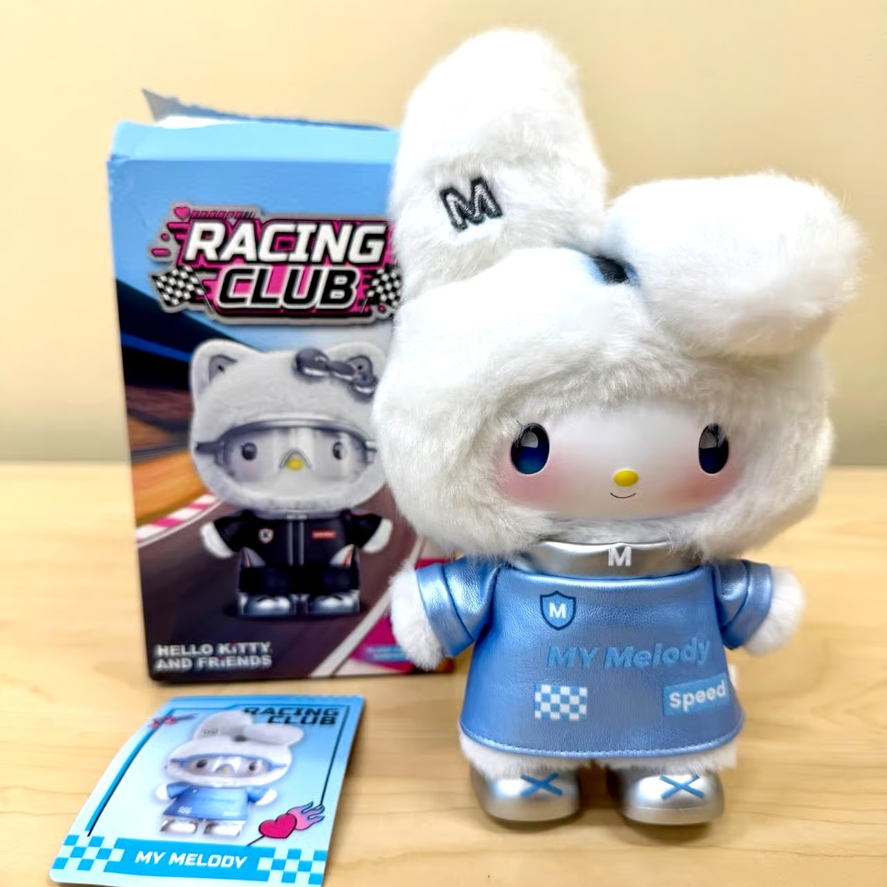 MINISO Hello Kitty & Friends Racing Club Plush Pendant Blind Box My Melody Blue