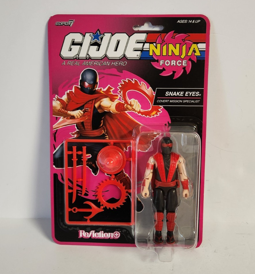 Super7 GI Joe Ninja Force Snake Eyes Action Figure 3.75″ ReAction 2026 New