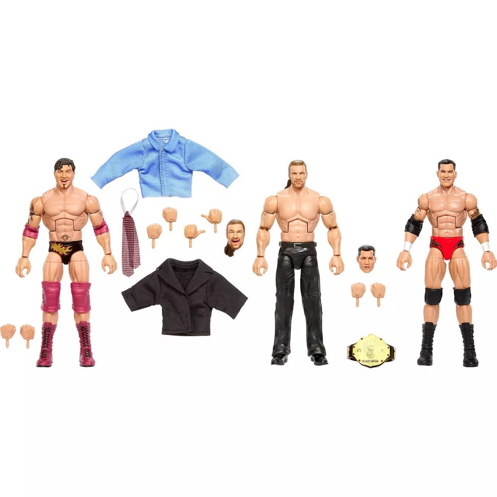 WWE Elite Collection Evolution 3-Pack Triple H Batista Randy Orton *Damaged Box*