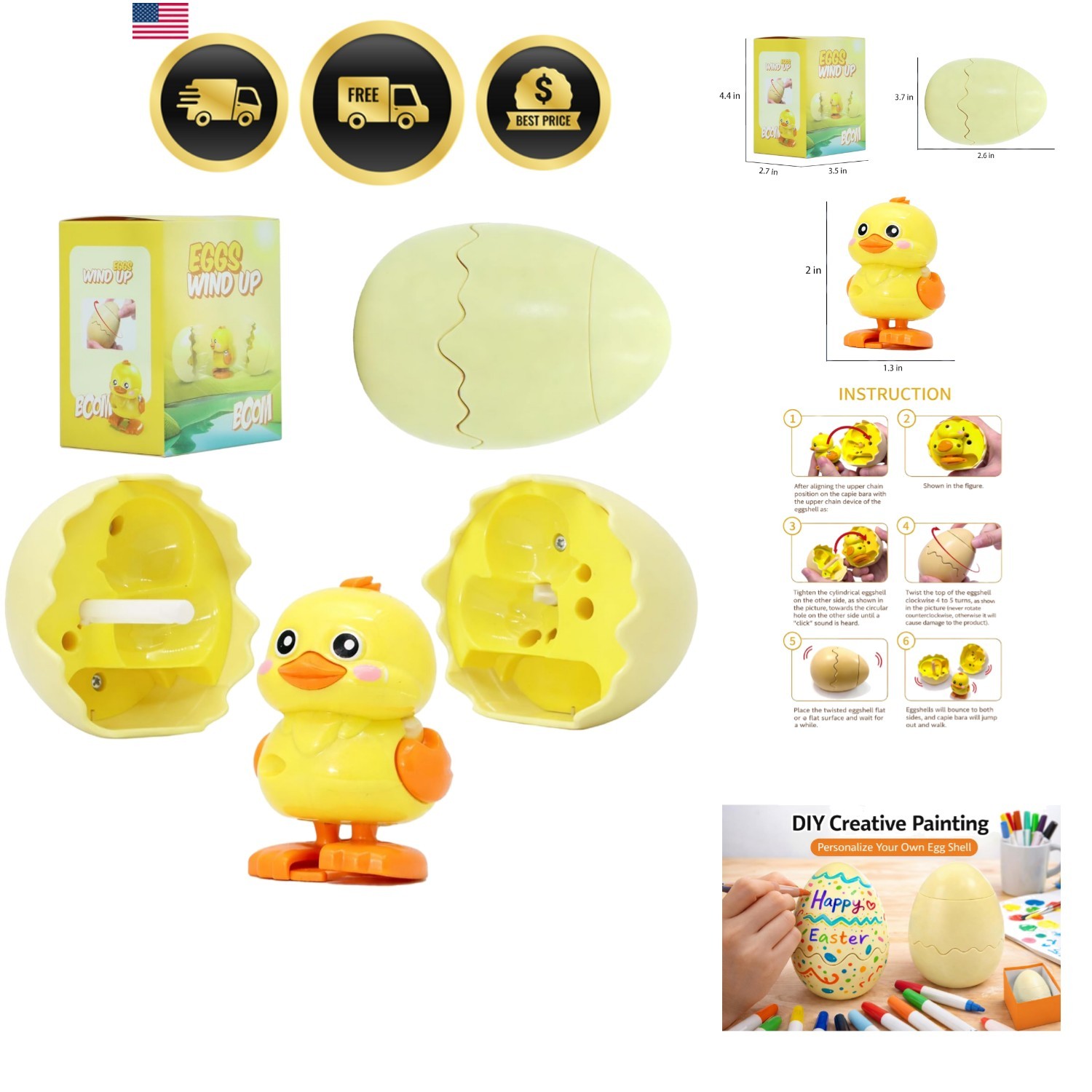 Wind-Up Dinosaur Egg Hatching Toy, Rotate the Egg to Hatch a Walking Animal, …