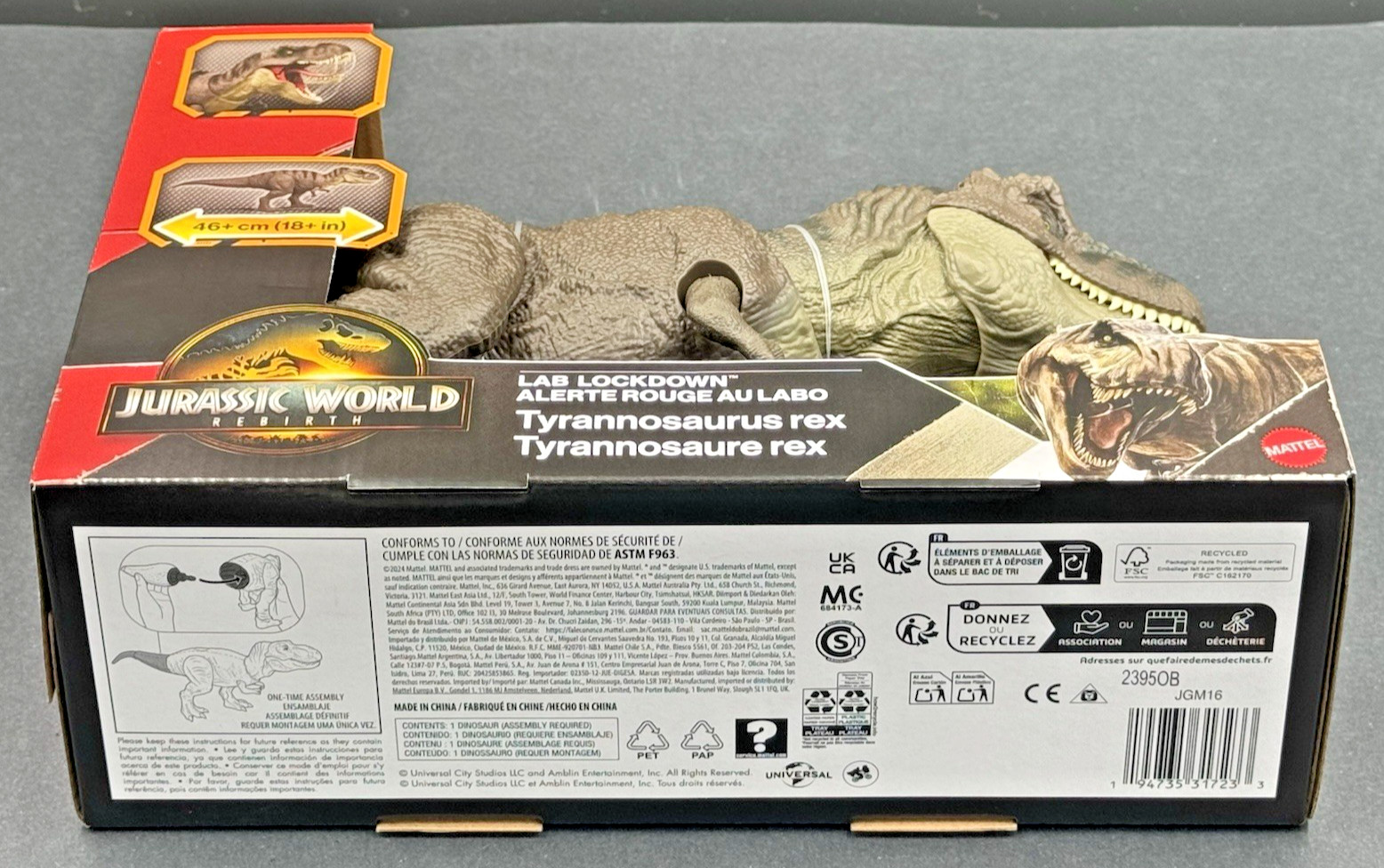 Jurassic World Rebirth Lab Lockdown Tyrannosaurus Rex Massive Chomp Figure NIB