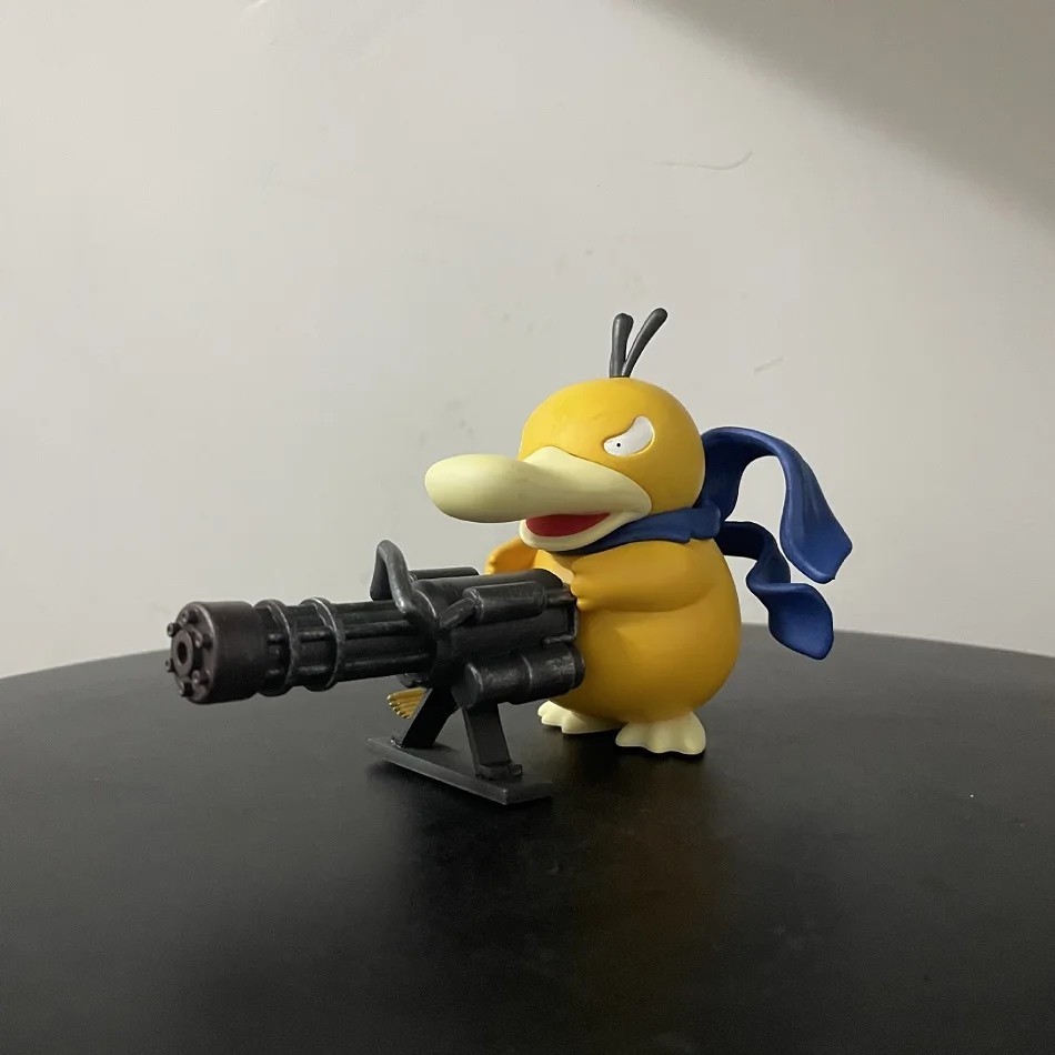 Serie Trumpet Psyduck Gatling Gun Figure Toy Cute Duck Collection Creative
