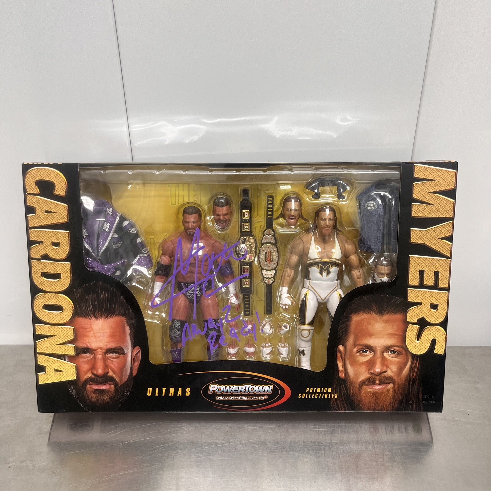 Powertown Ultra Matt Cardona Brian Myers Signed by Matt Cardona/Zack Ryder MWFP