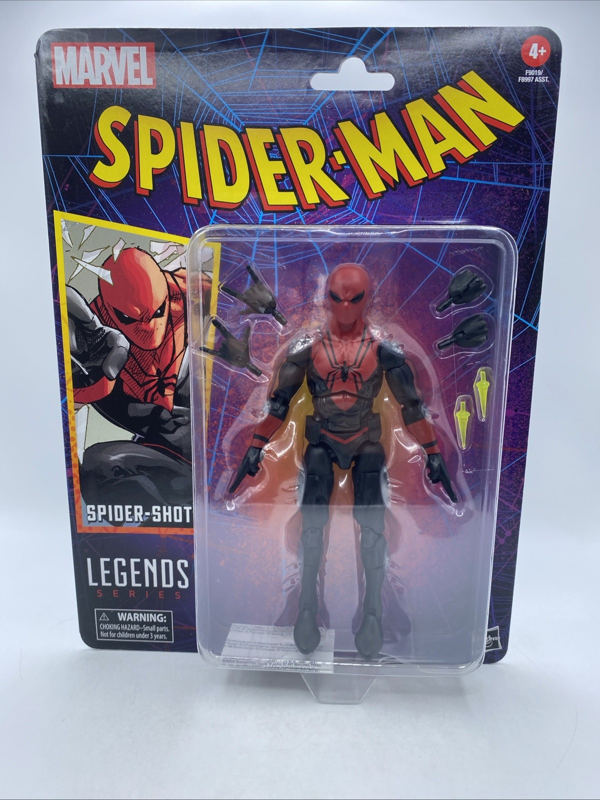 MARVEL LEGENDS RETRO CARD SPIDER-MAN SPIDER-SHOT ACTION FIGURE NEW