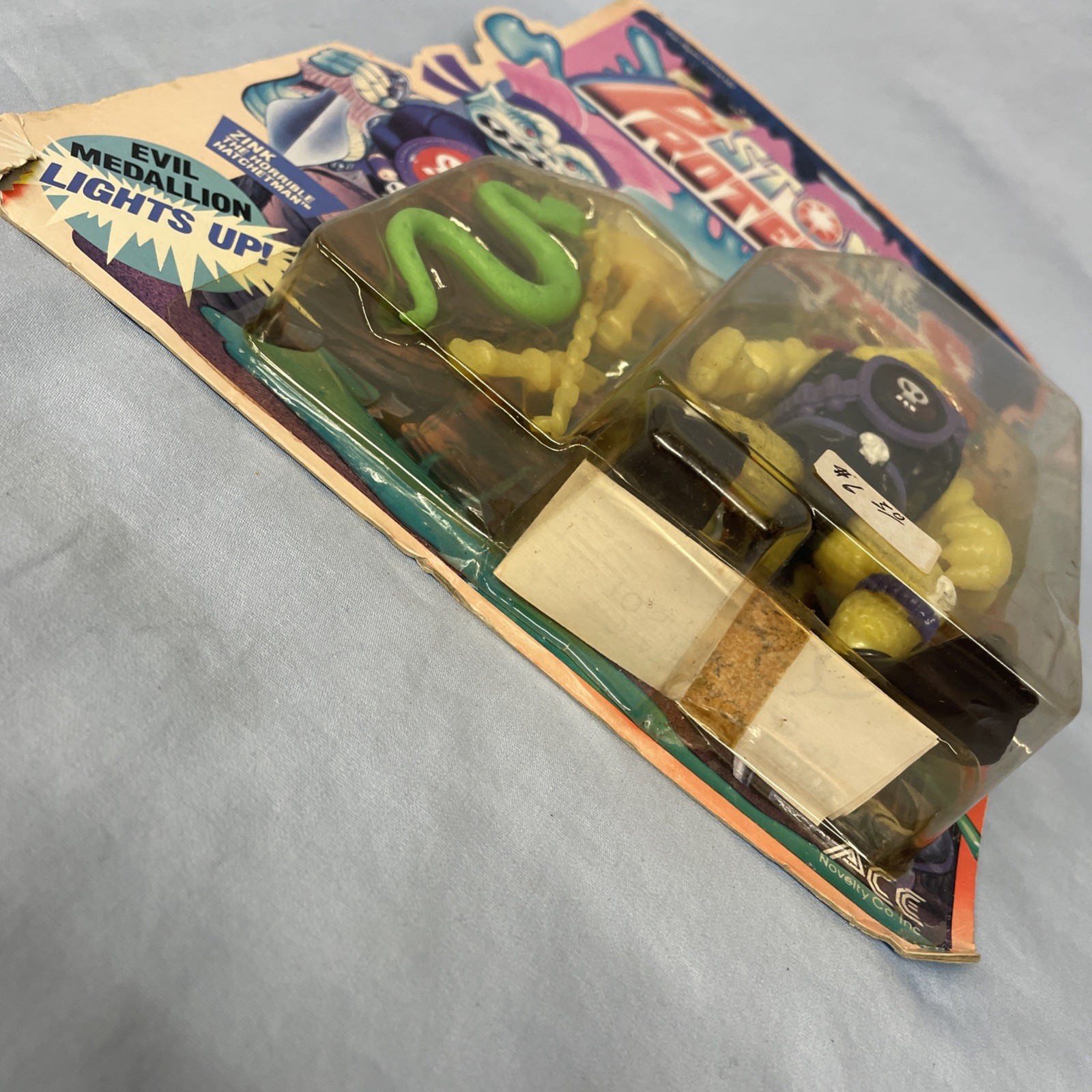 1992 Ace Novelties Stone Protectors Zink The Horrible Hatchetman Sealed On Card