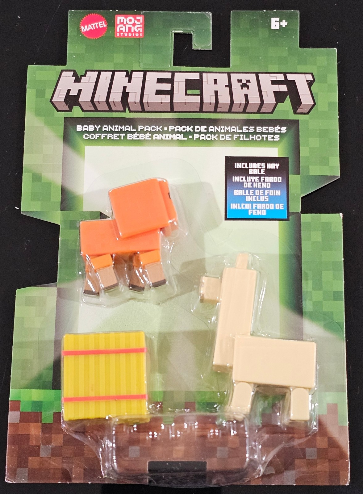 Minecraft Baby Animal Pack with Hay Bale Action Figures Ages 6+ Collectible Toys