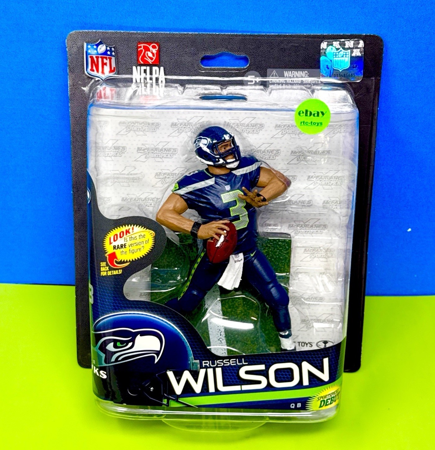 Mcfarlane NFL Russell Wilson Seattle Seahawks Series 33 RC Figure New 2013