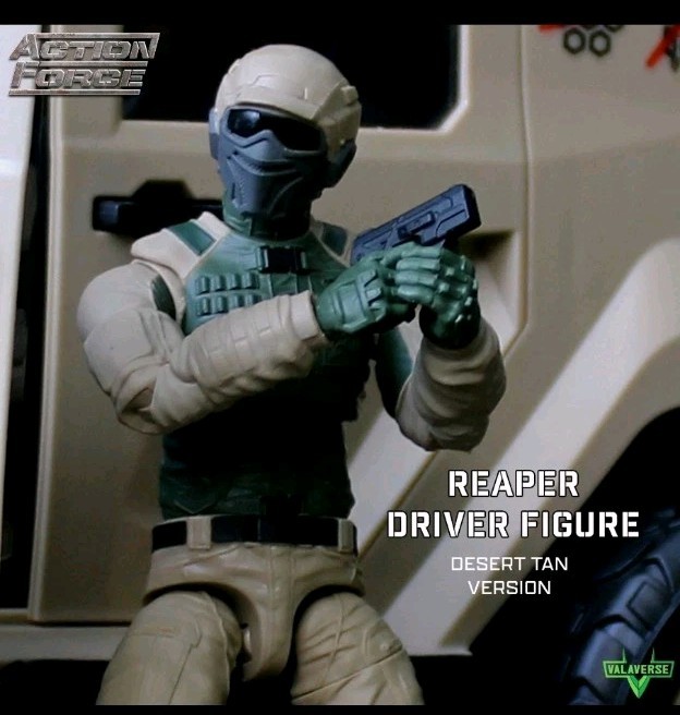 Valaverse Action Force Reaper Vanguard Driver (Tan Version) Action Figure
