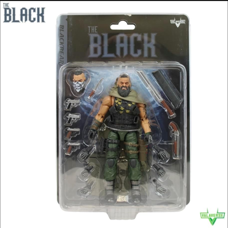 VALAVERSE ACTION FORCE 1:12 THE BLACK BLACKBEARD PIRATE 6” FIGURE Brand NEW