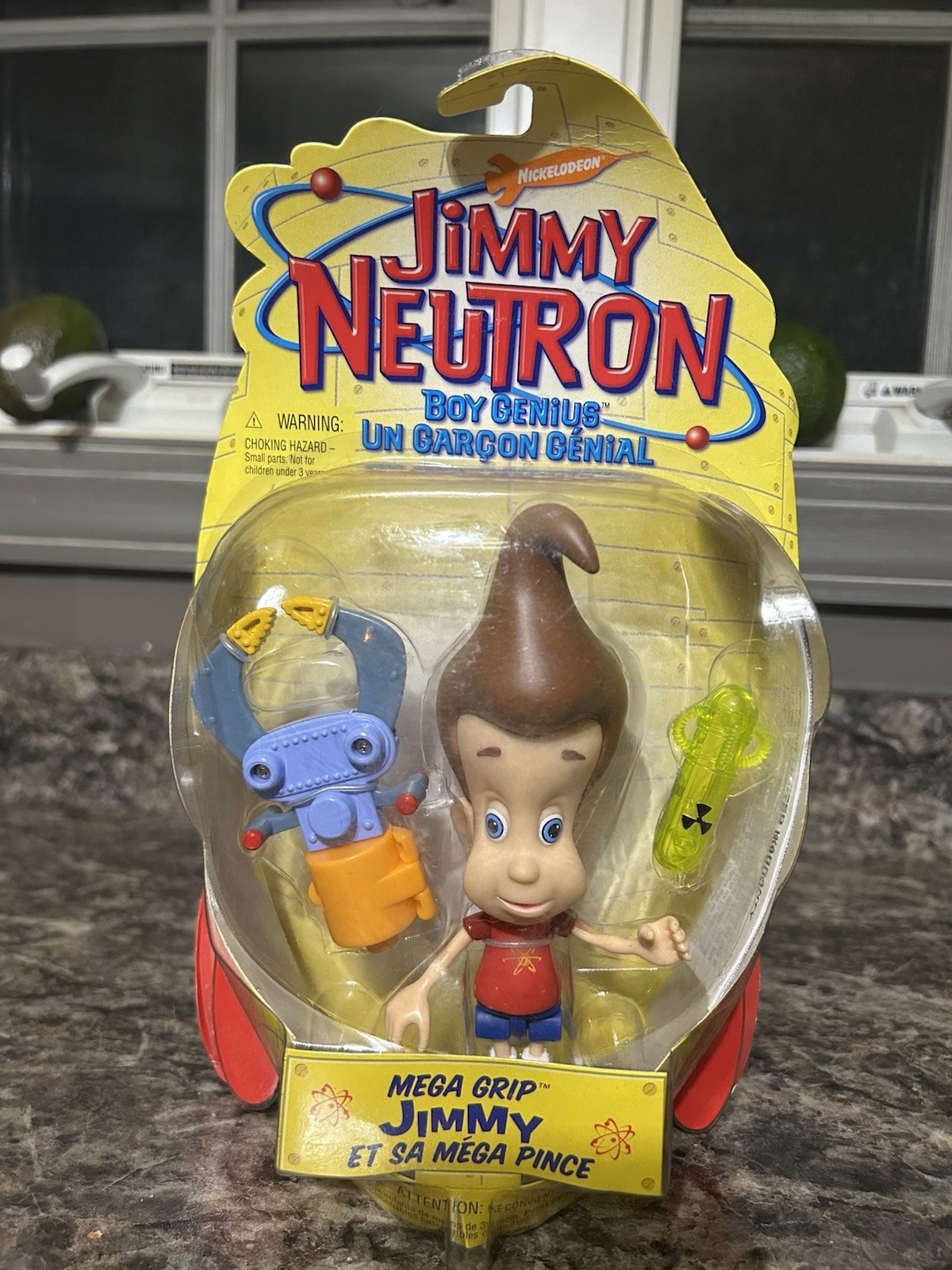 Mega Grip Jimmy Neutron Boy Genius Mattel Action Figure Toy Nickelodeon 2001