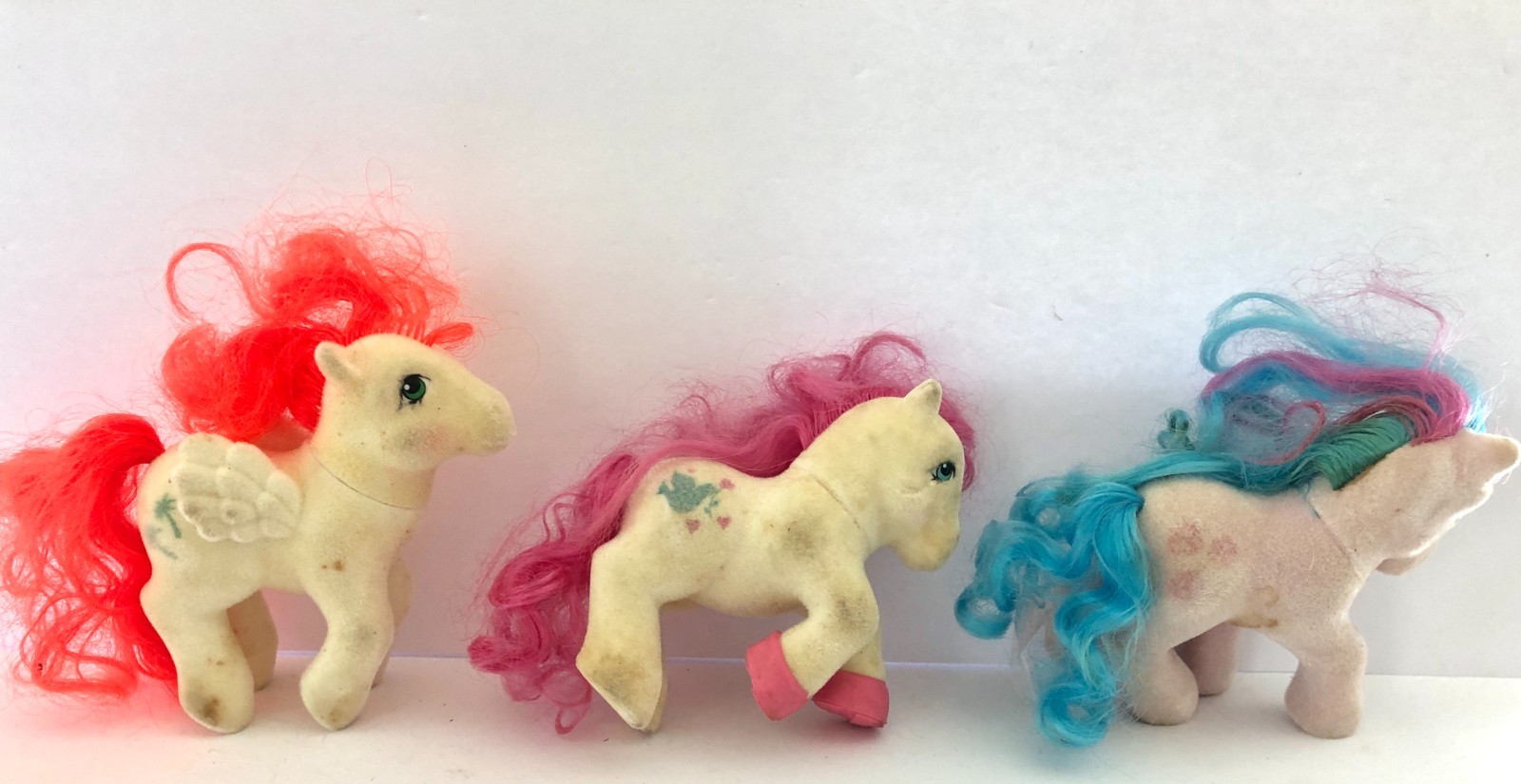 Vintage Lot Of 6 My Little Pony 3 Plush 2 Unicorn 1 Thailand