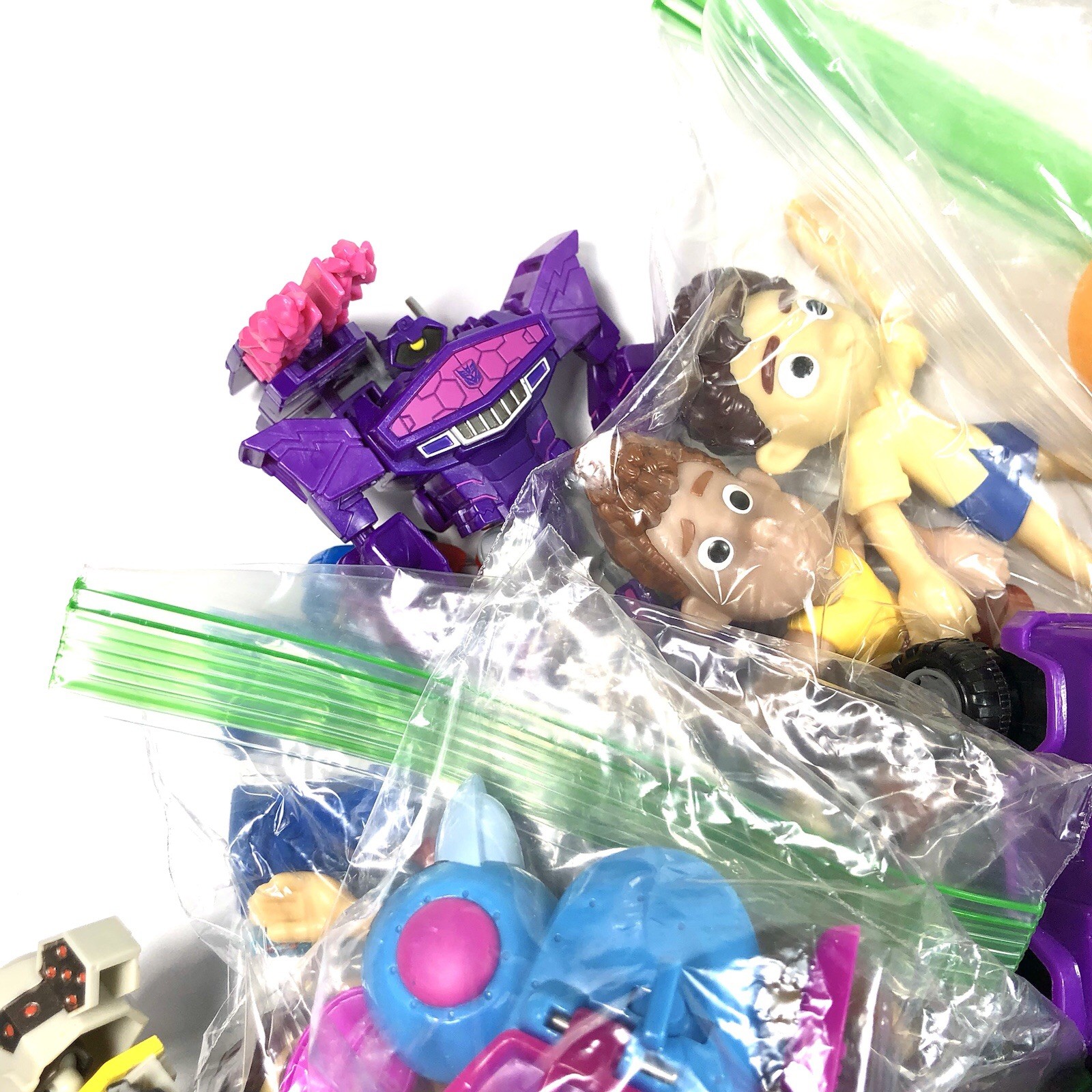 Boys & Girls Action Figure/Small Doll Lot Ages 6+ 5 Lbs Of Toys Cleaned