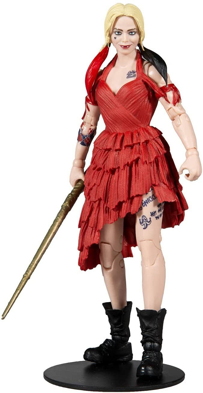 DC Multiverse The Suicide Squad – Harley Quinn (Build-A-King Shark) 7-Inch Actio