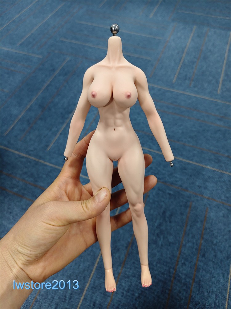 YM507 1/6 Female Body Makeup Pale Skin Large Breast Muscle Girl 12″ Figure Toys