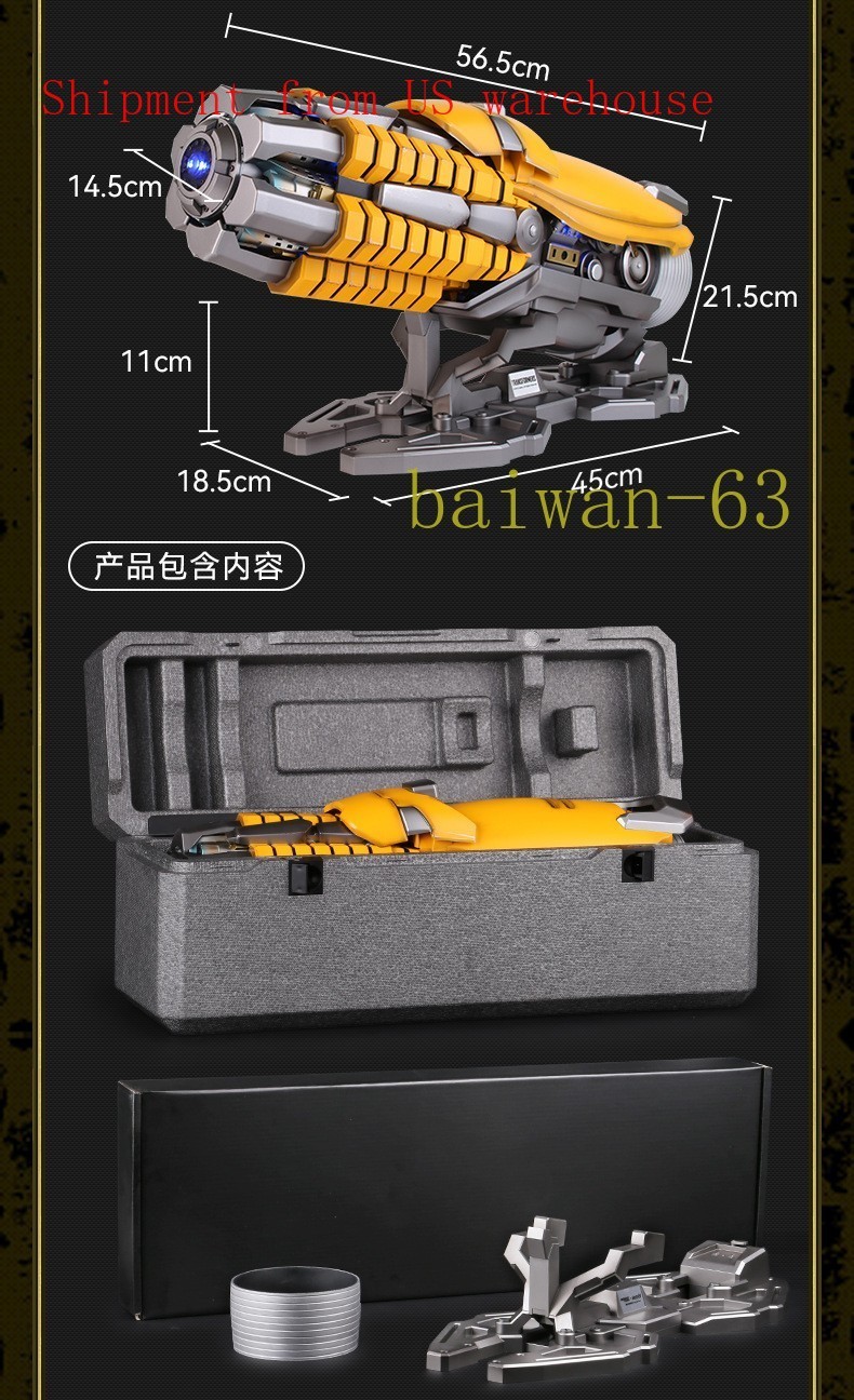 IN US ！！ Transformers Bumblebee Arm 1:1 Wearable Voice Control LED Light Hand