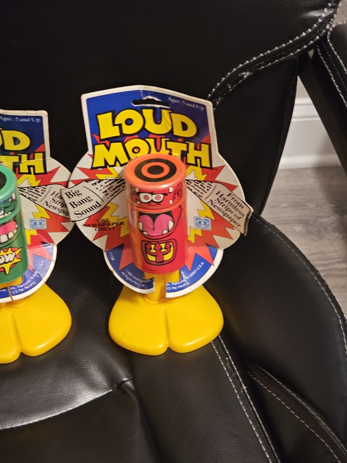 SET LOT 3 Hasbro Loud Mouth 8.5″ Action Figure Big Bang Sound Red Purple, Green