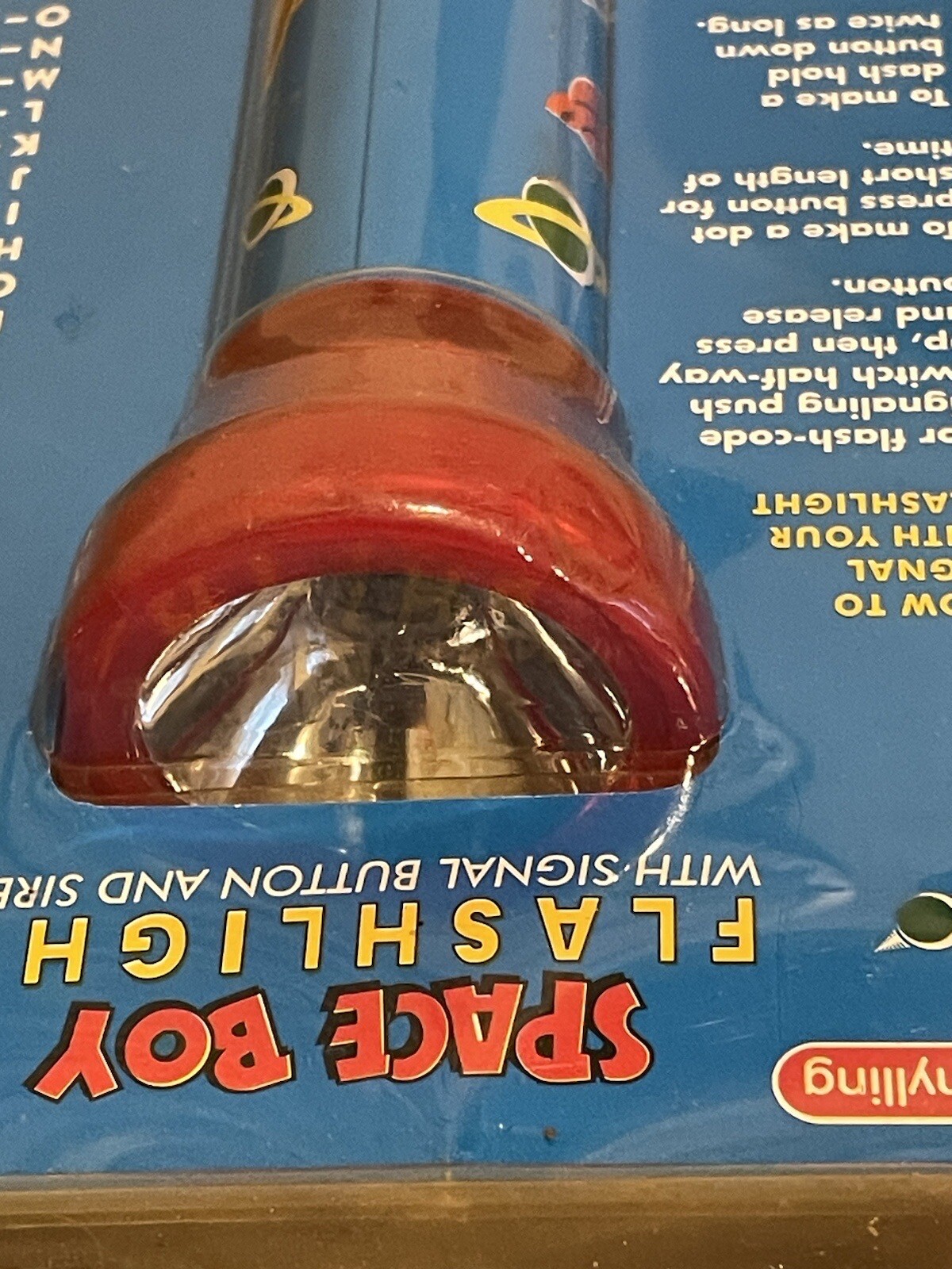 Schylling Space Boy Flashlight w/ Signal Button & Siren New In Packaging 2003