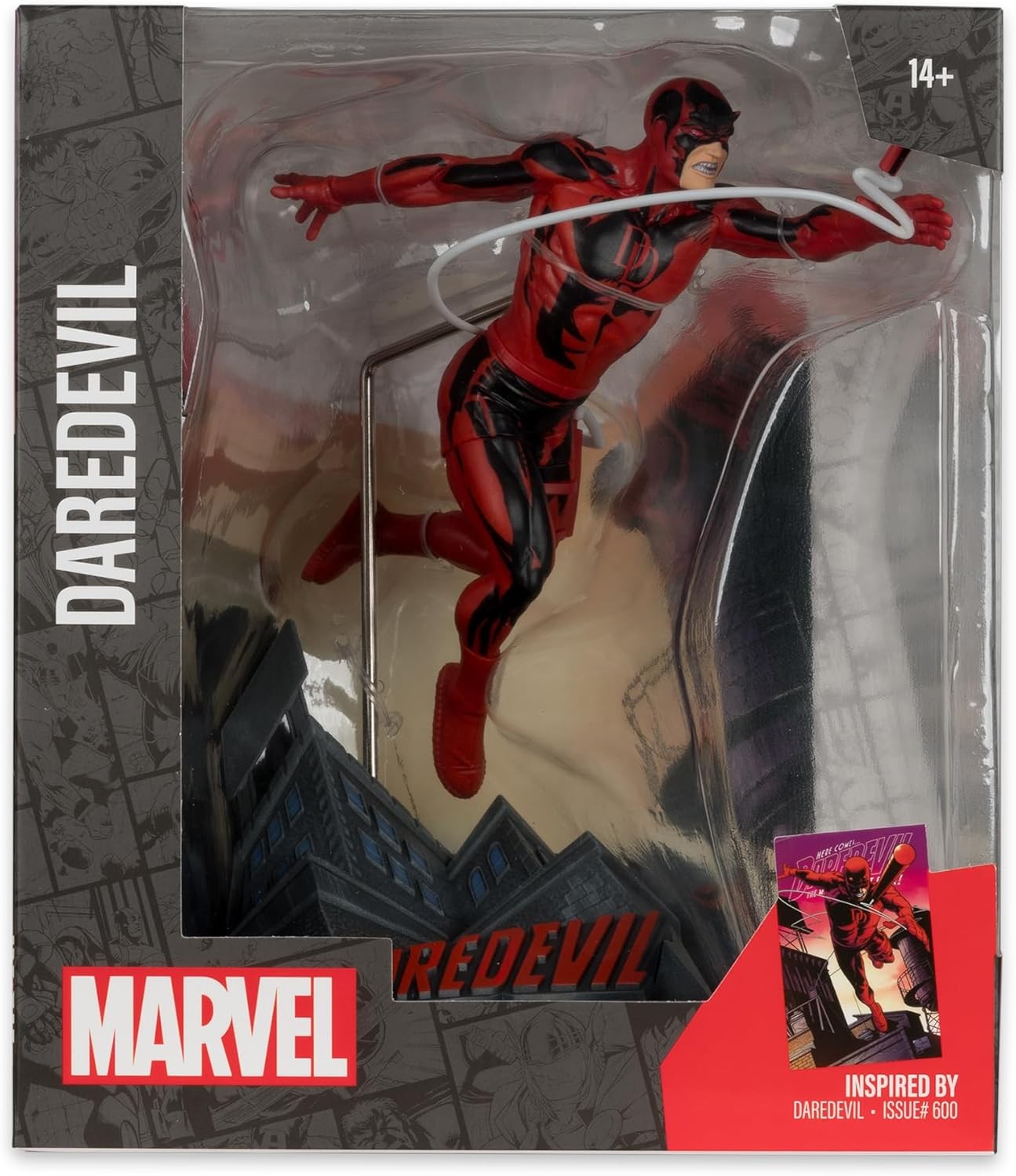 Marvel Collectible 1/10 Scale 7″ Statue Figure Posed Scene – Daredevil #600