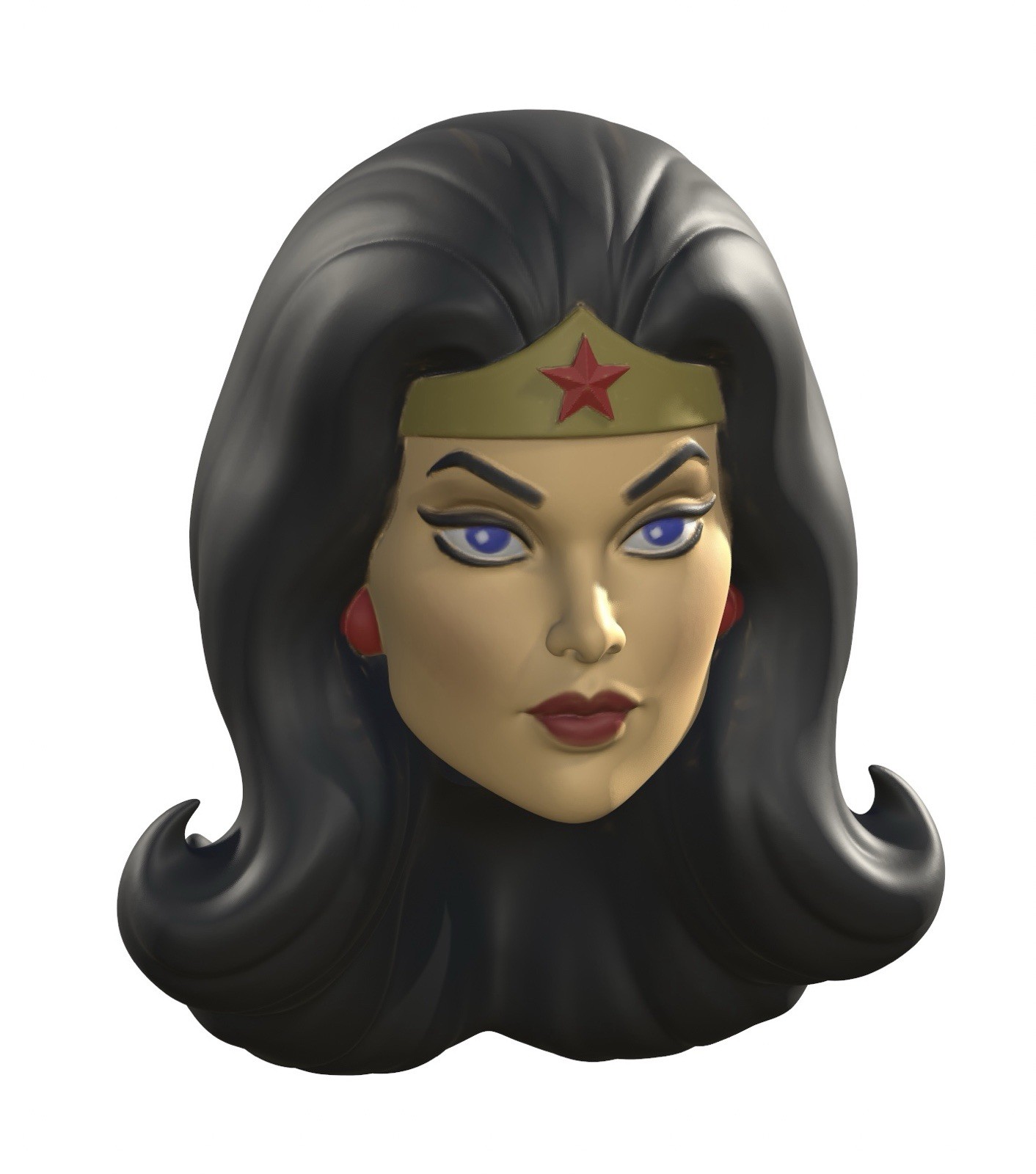Cartoon Amazon Lady Action Figure Head 1:9 or 1:6 Mego