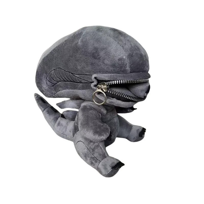 NEW Alien Xenomorph Shaped Zipper Mouth Plush Soft Stuffed Animal Cool Plush
