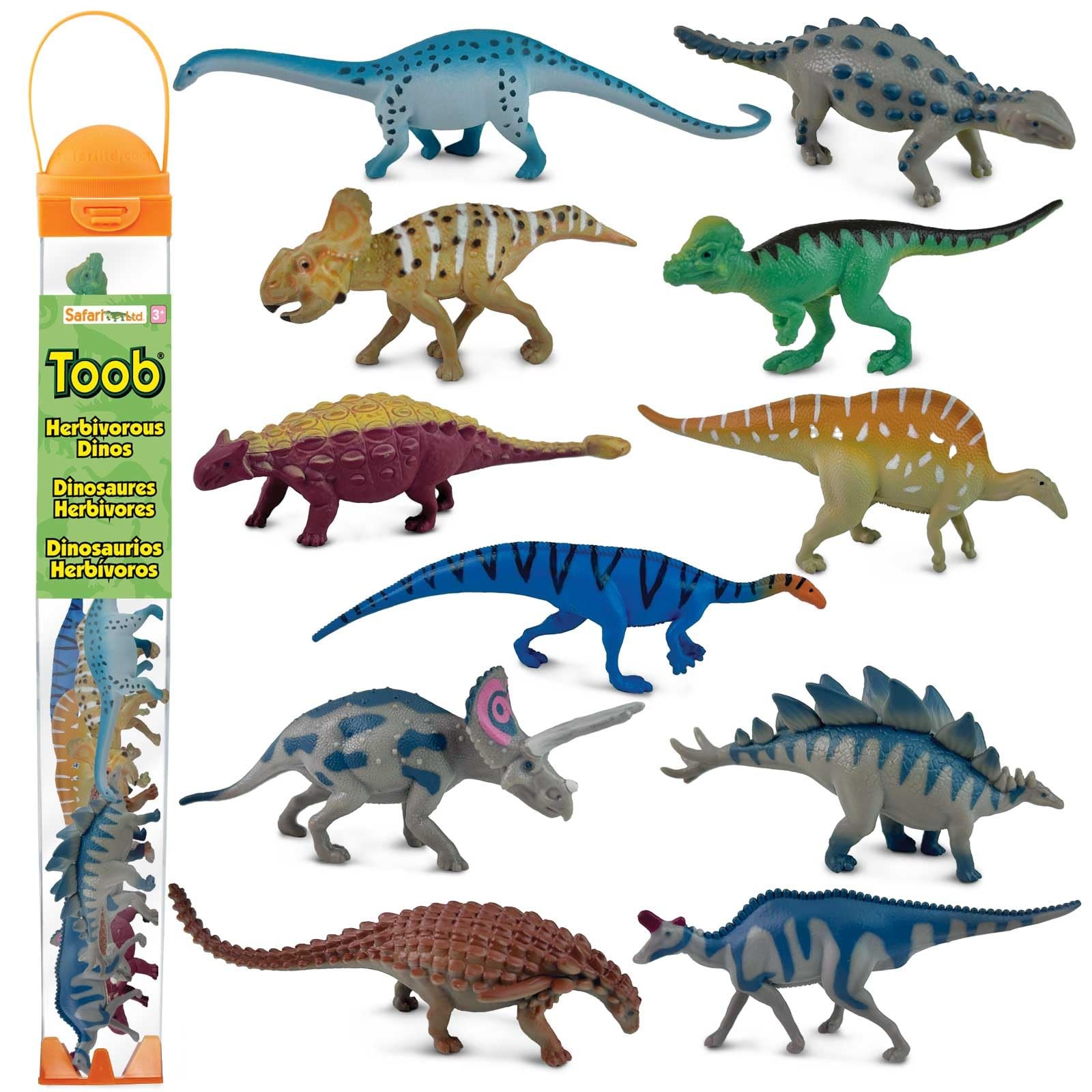 Safari Ltd. Herbivorous Dinosaurs TOOB â€“ 11 Plant-Eating Dinosaur Figurines…