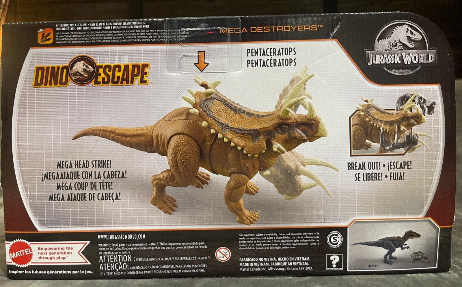 NIB Jurassic World Camp Cretaceous Mega Destroyers Pentaceratops Action Figure