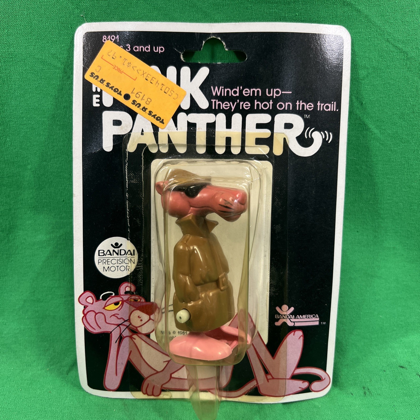 VTG 1981 Bandai America Pink Panther Wind Up Walking Toy NIP