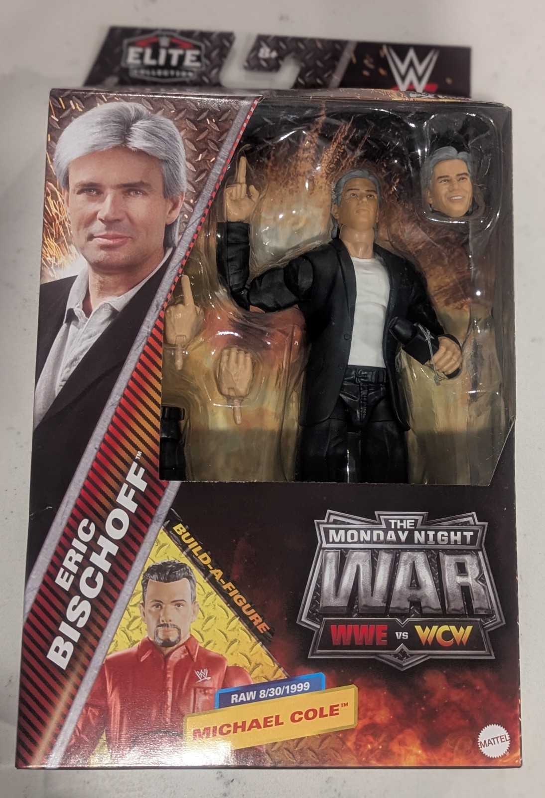WWE WCW Elite Series 8 Eric Bischoff Monday Night Raw Wars Mattel In Hand