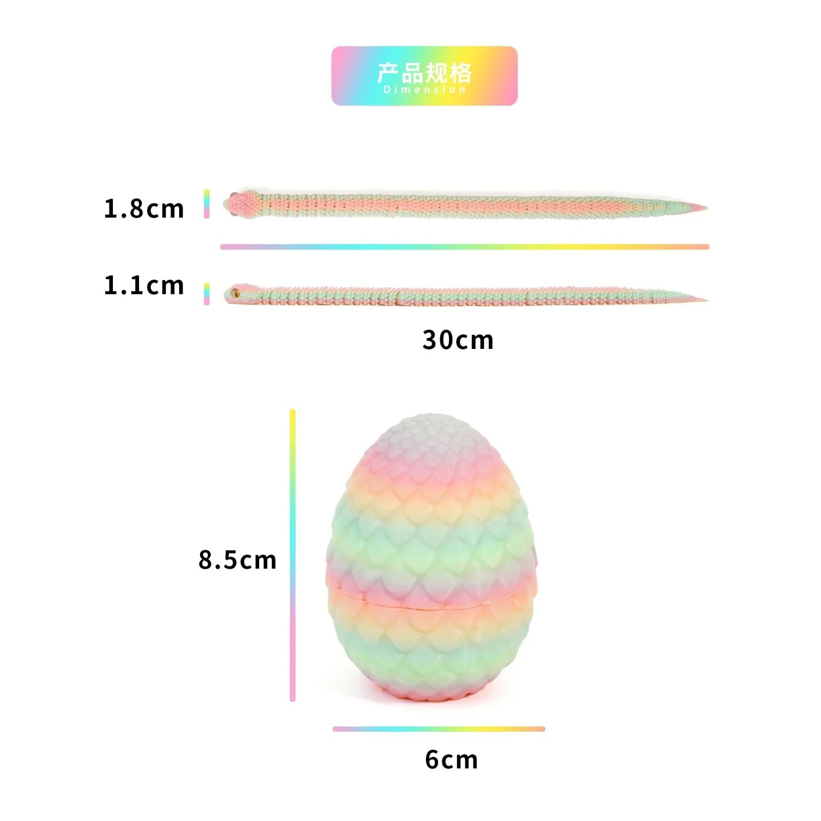 3D Printing Action Figure Snake Egg Toys Creative Stress Relief Anime Figures Mo