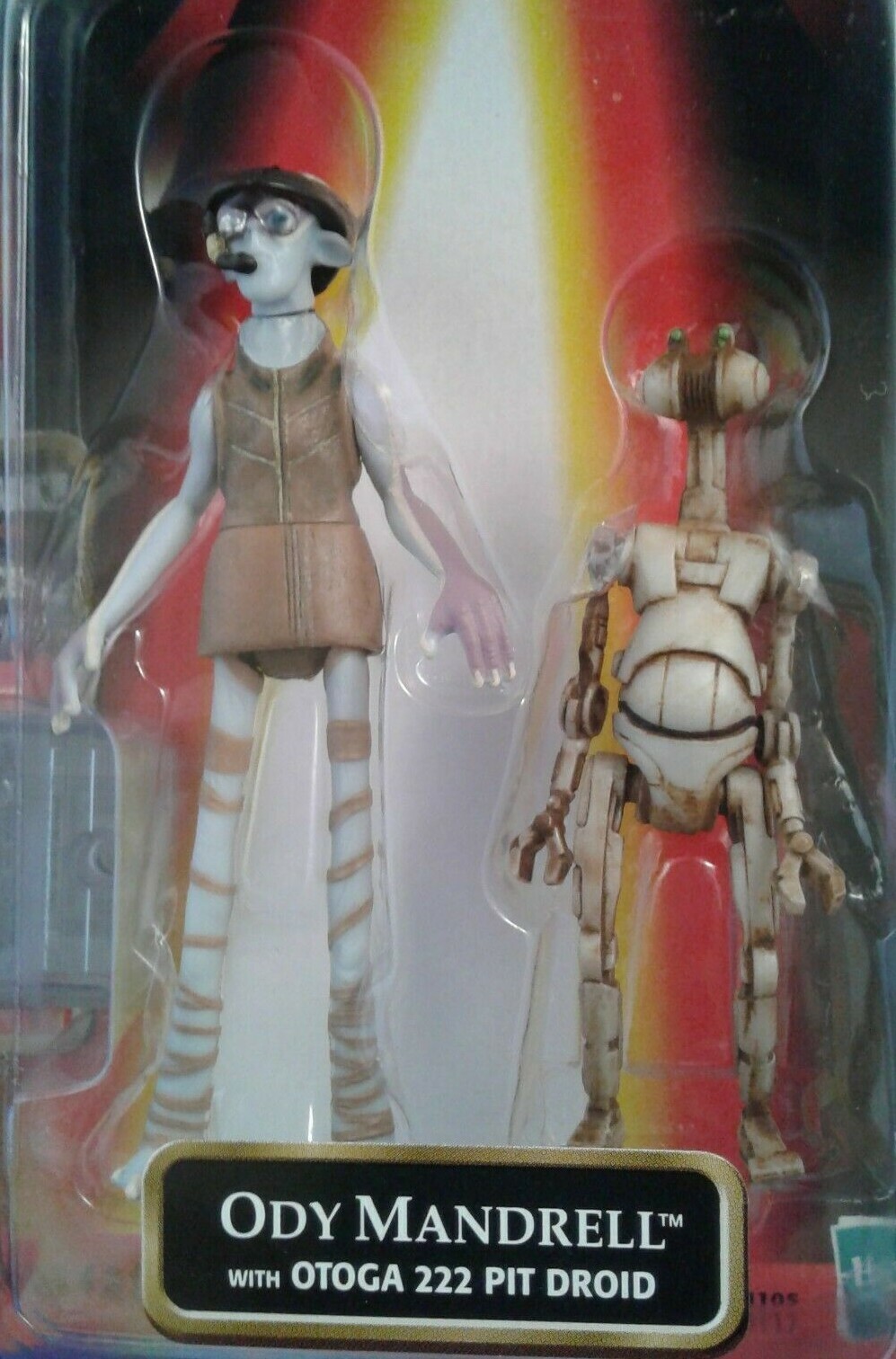 Star Wars TPM Ody Mandrell with Otoga 222 Pit Droid, Red Card, Ep1