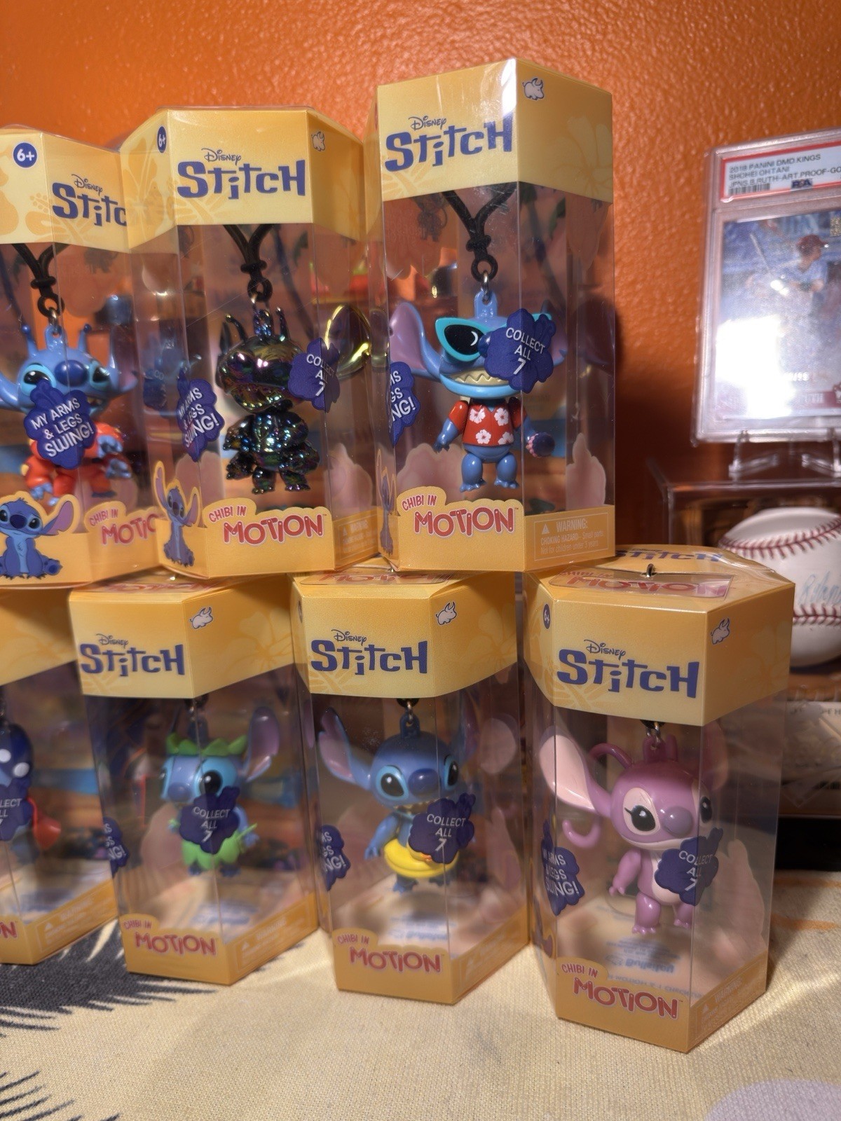 Disney Stitch Chibi In Motion Bullsitoy Set Of 7 Includes Ultra Rare Iridescent