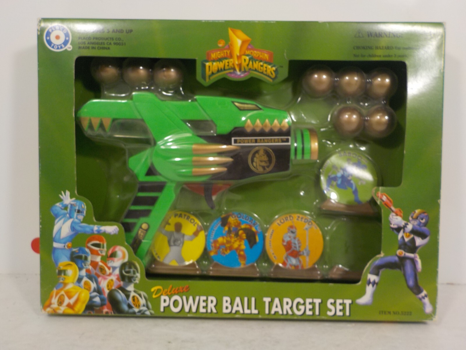 N A514 Power Rangers Deluxe Power Ball Target Set Green Ranger Edition
