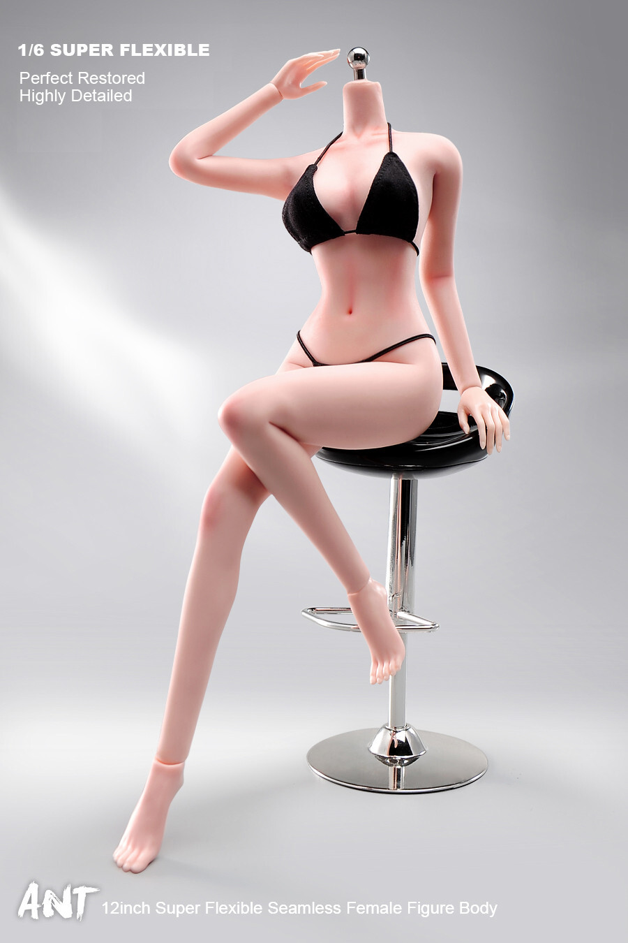 1:6 Pale Skin Medium Breast Female Makeup Seamless Figure Body With detail model