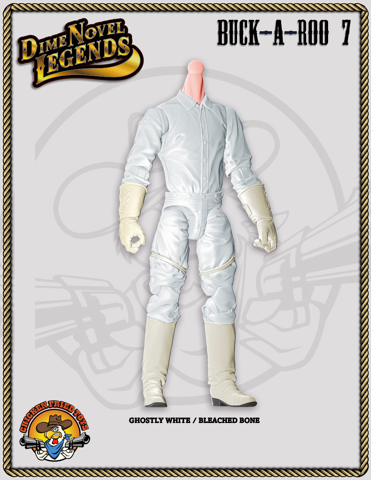 Dime Novel Legends 1:18 scale (4″) action figure Buck-A-Roo #7 blank body