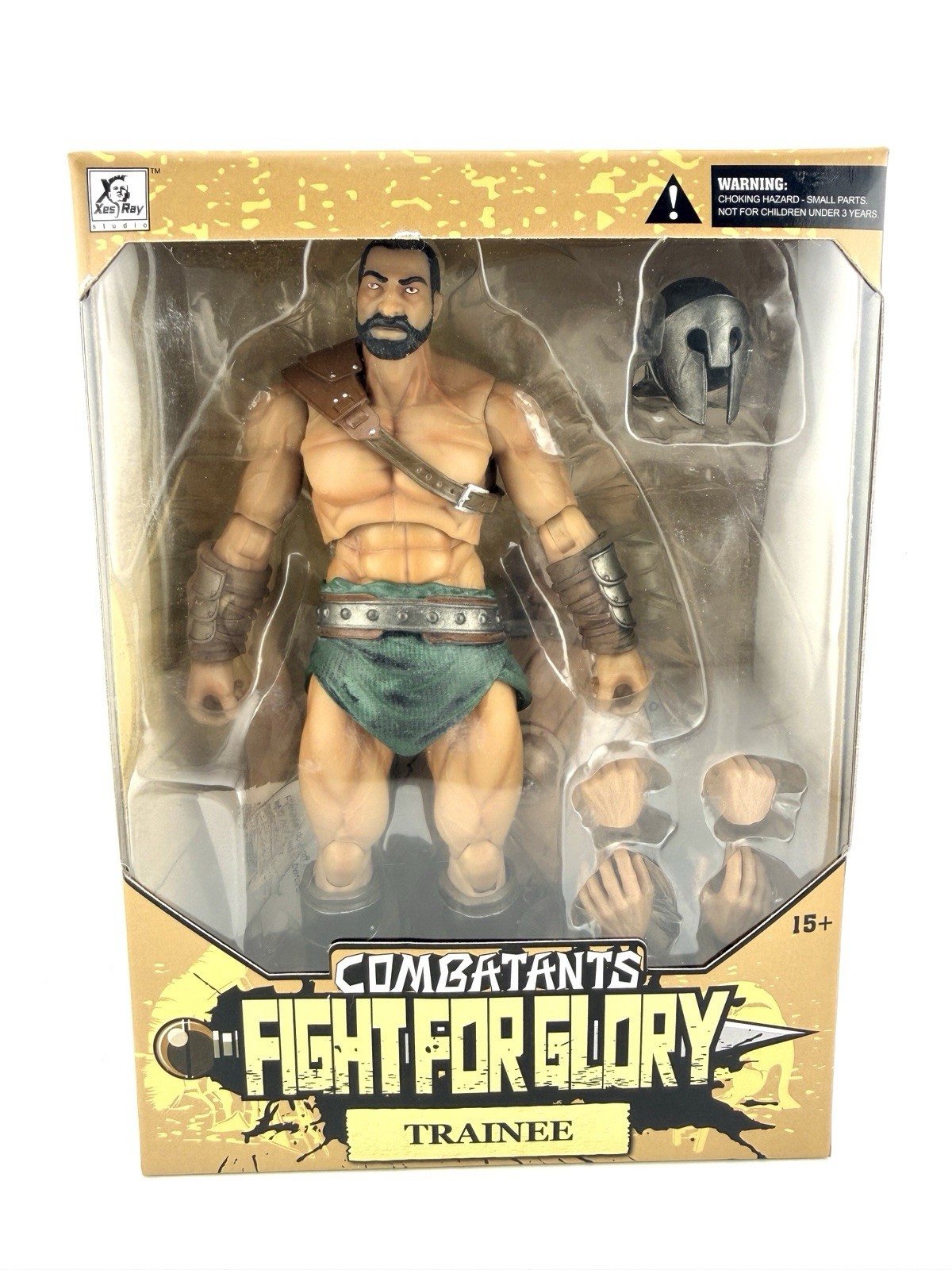 Xesray Studio Combatants Fight For Glory 7” GLADIATOR TRAINEE White Figure NEW
