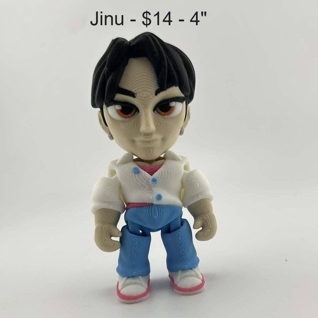 3d Printed & Articulating 4″ Jinu (KPop Demon Hunters)