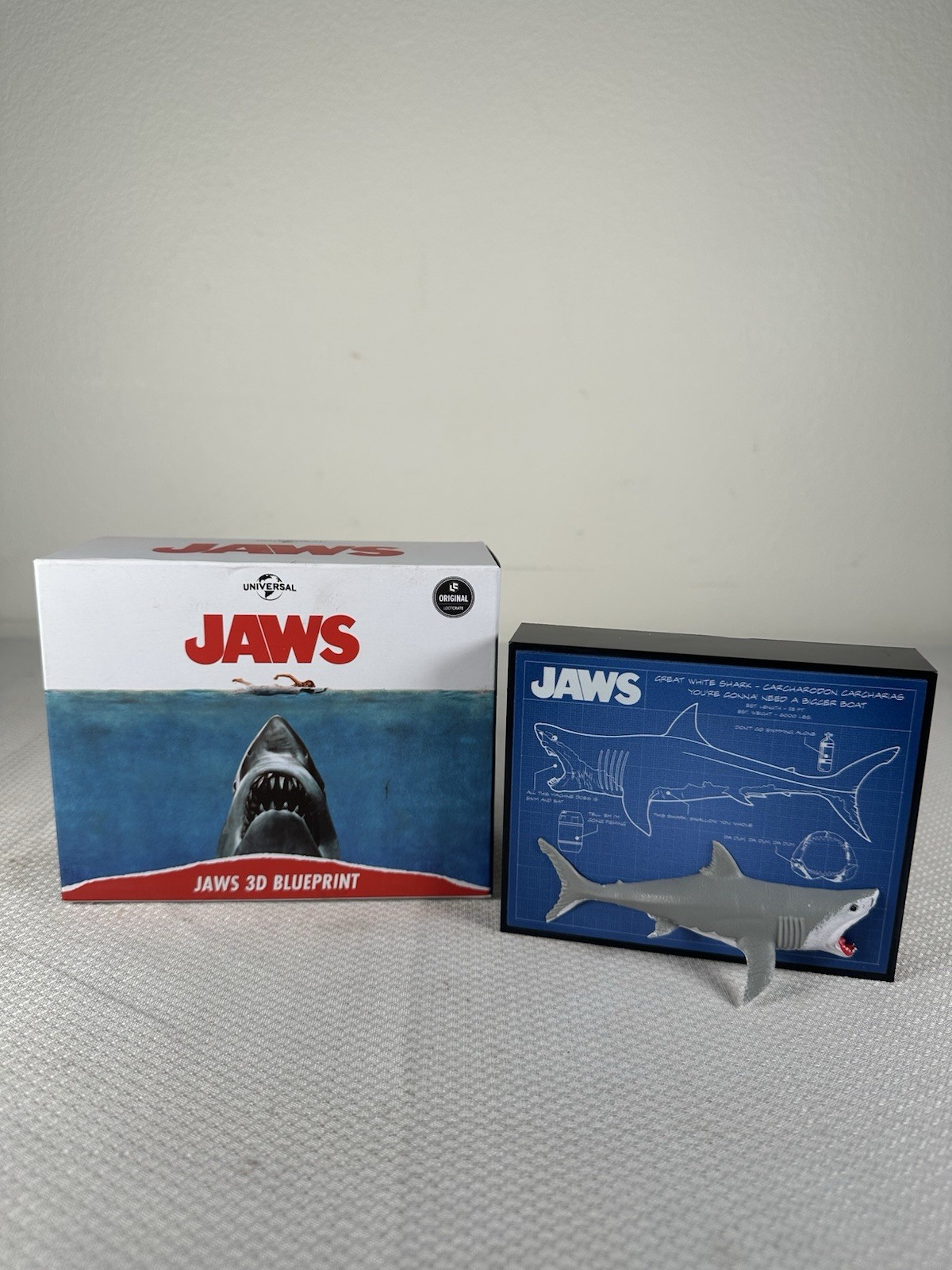 LootCrate Jaws 3D Blueprint Collectible Figure Original Universal 2022 Open Box