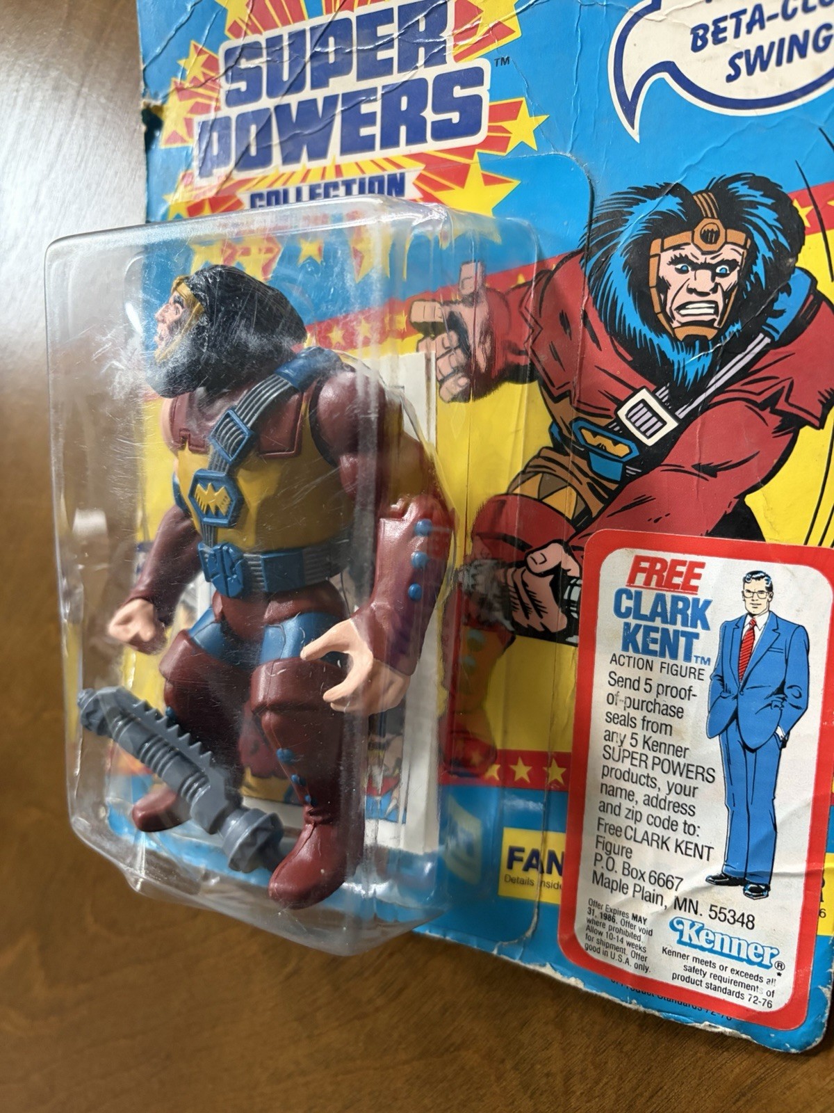 Kenner Super Powers KALIBAK figure 1985 23 back sealed