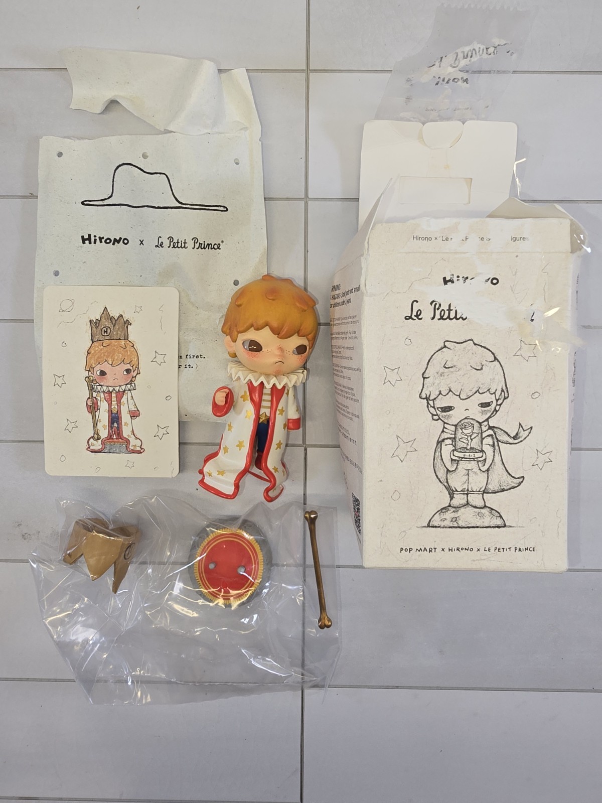 POP MART Hirono Le Petit Prince Series Confirmed Figure The King NEW In Open Box