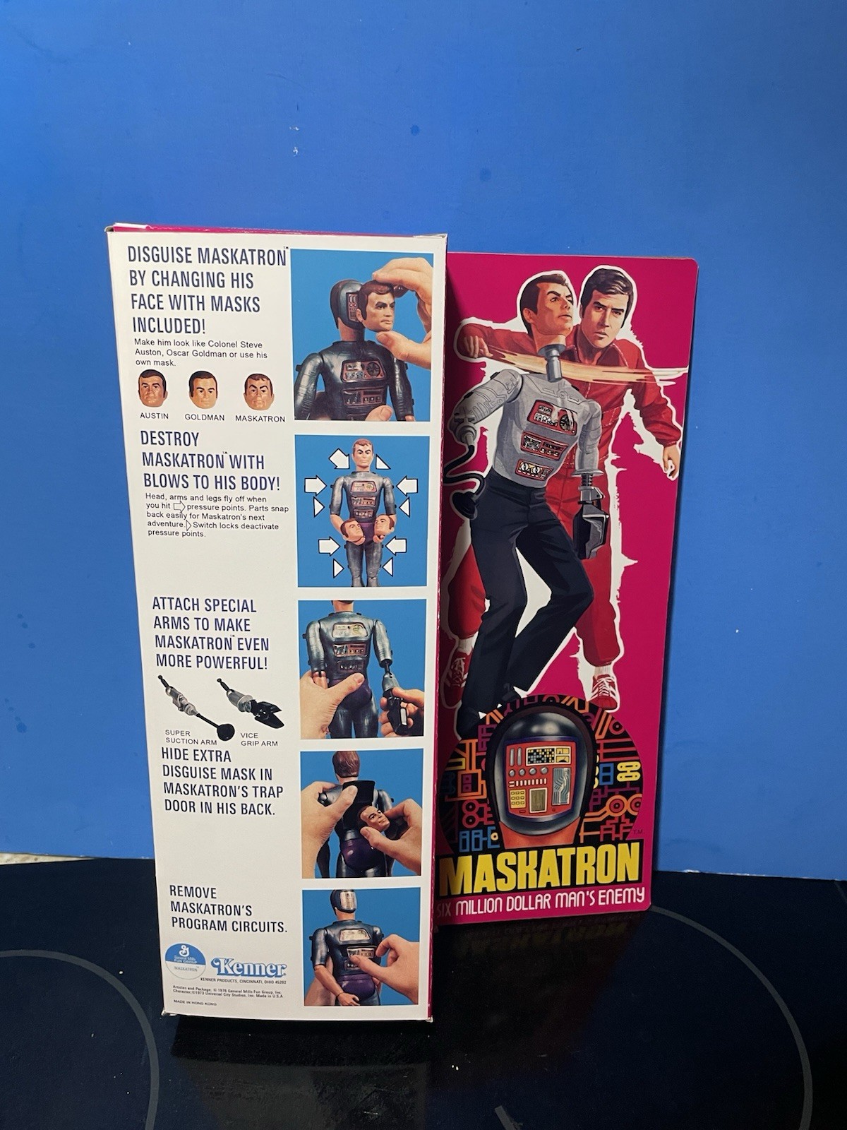 KENNER SIX MILLION DOLLAR MAN MASKATRON ENEMY ROBOT REPRODUCTION BOX W/INSERT.