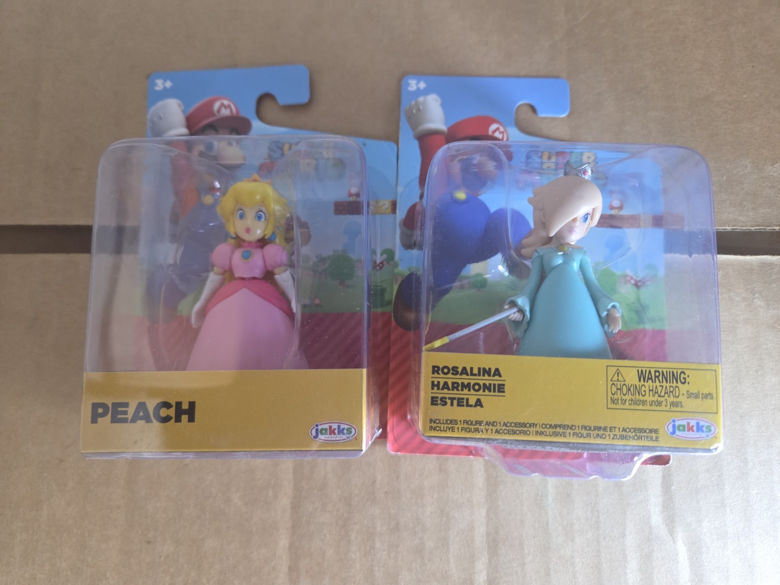 ROSALINA & PEACH Super Mario World 2.5 in Figure Nintendo Jakks Pacific NIB