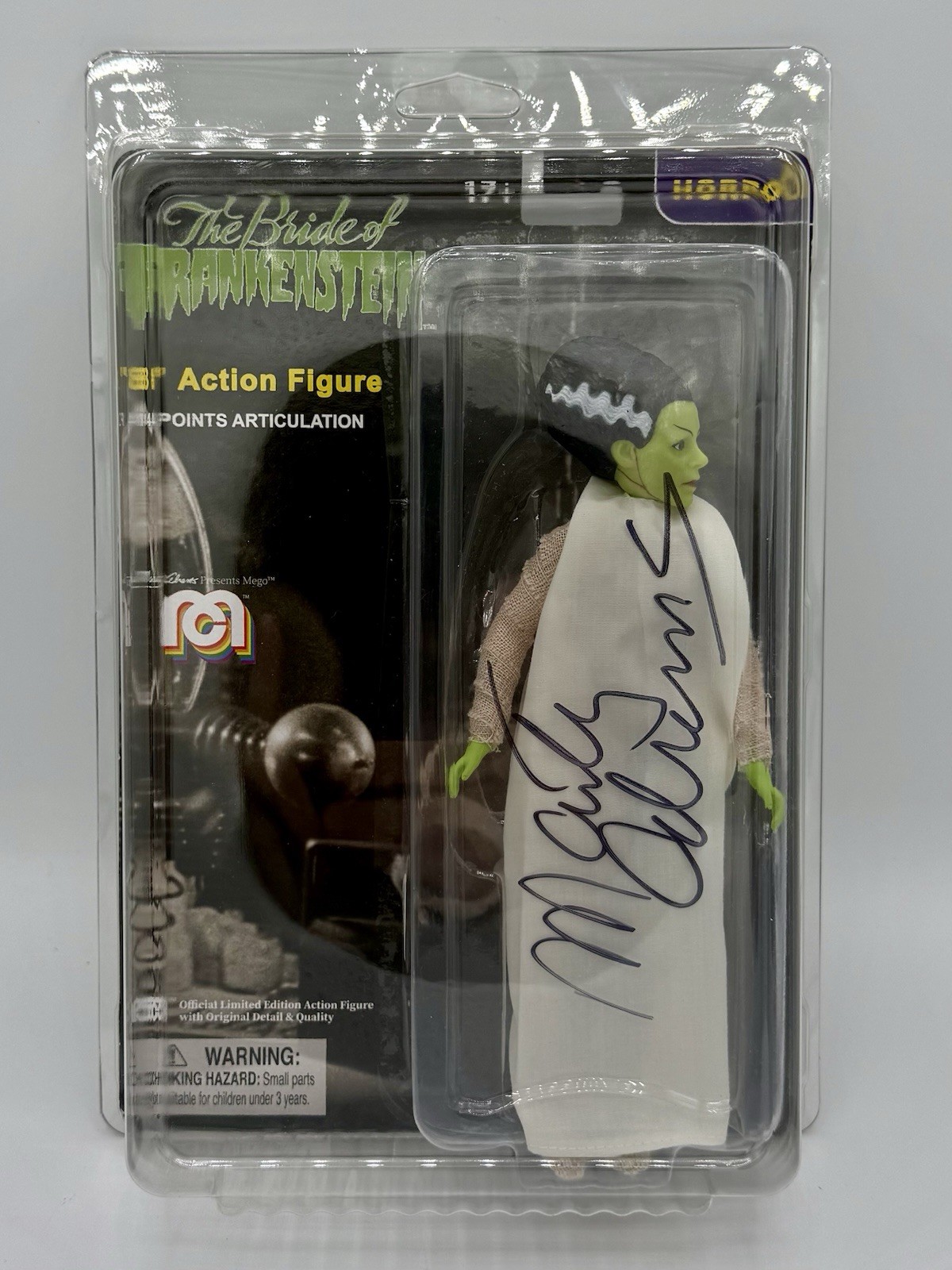 Marty Abrams Signed Mego Bride Of Frankenstein 8in Action Figure JSA Witness