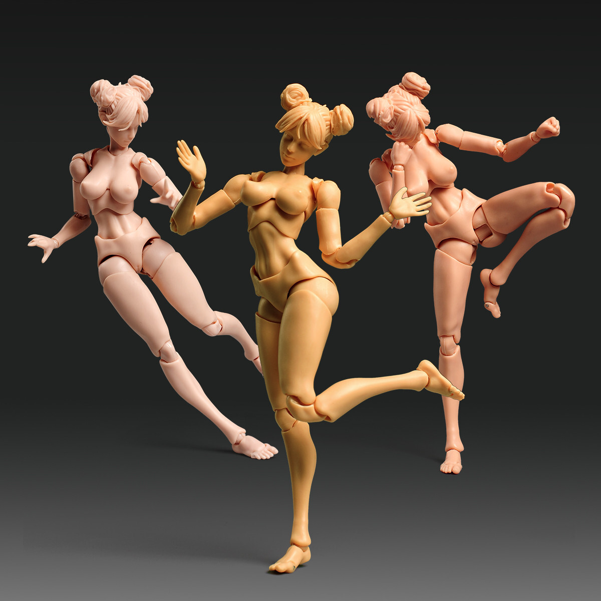 US Romankey 1/12 Flexible Joint Pale Girl Figure Body &Head Female Doll