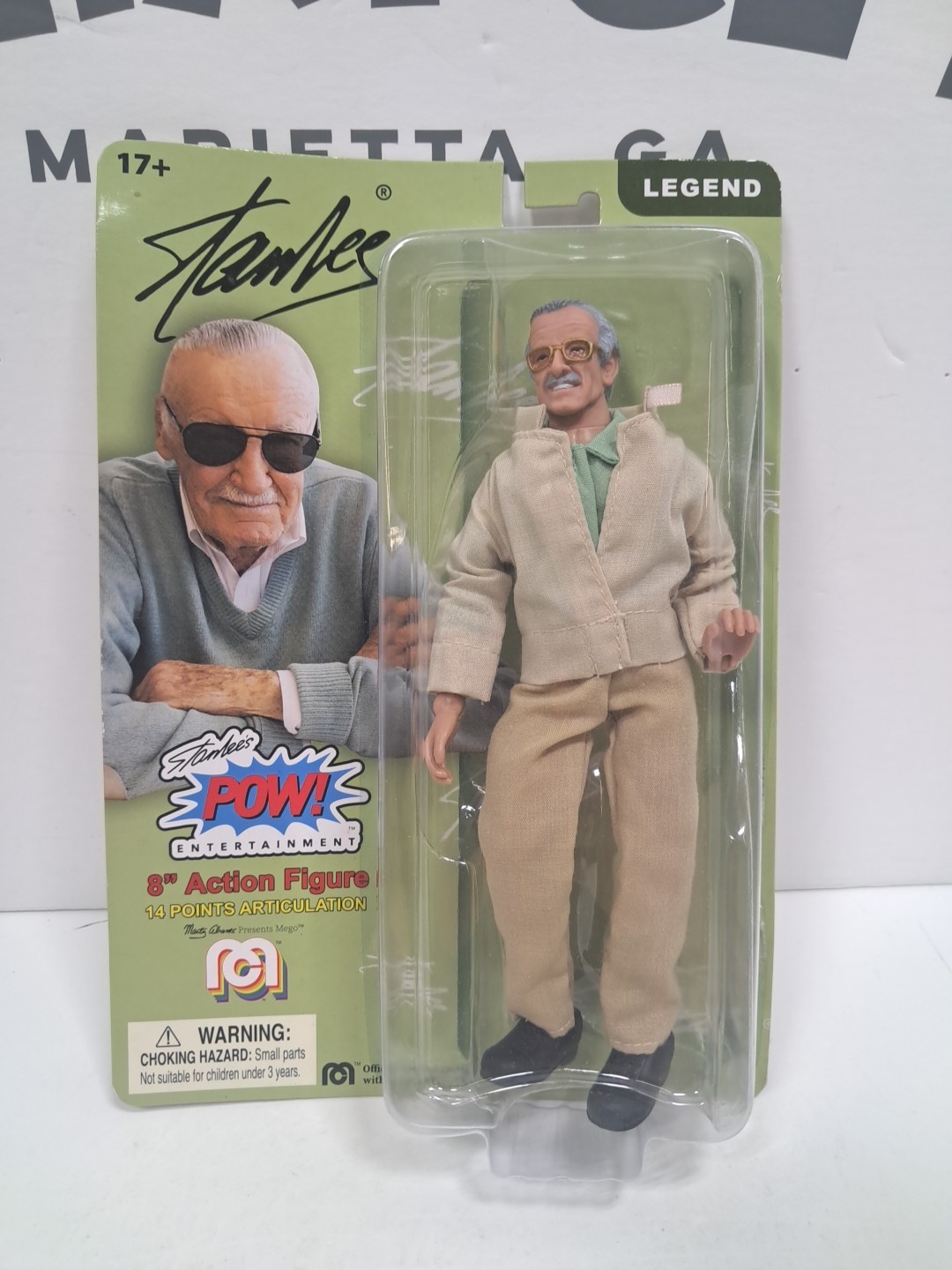 MEGO / POW – STAN LEE 8″ Action Figure – Tan Sweater – LEGEND – New – 2020
