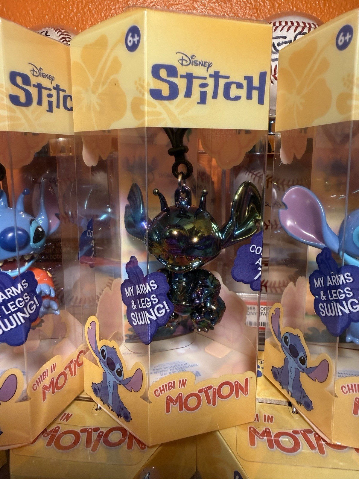 Disney Stitch Chibi In Motion Bullsitoy Set Of 7 Includes Ultra Rare Iridescent