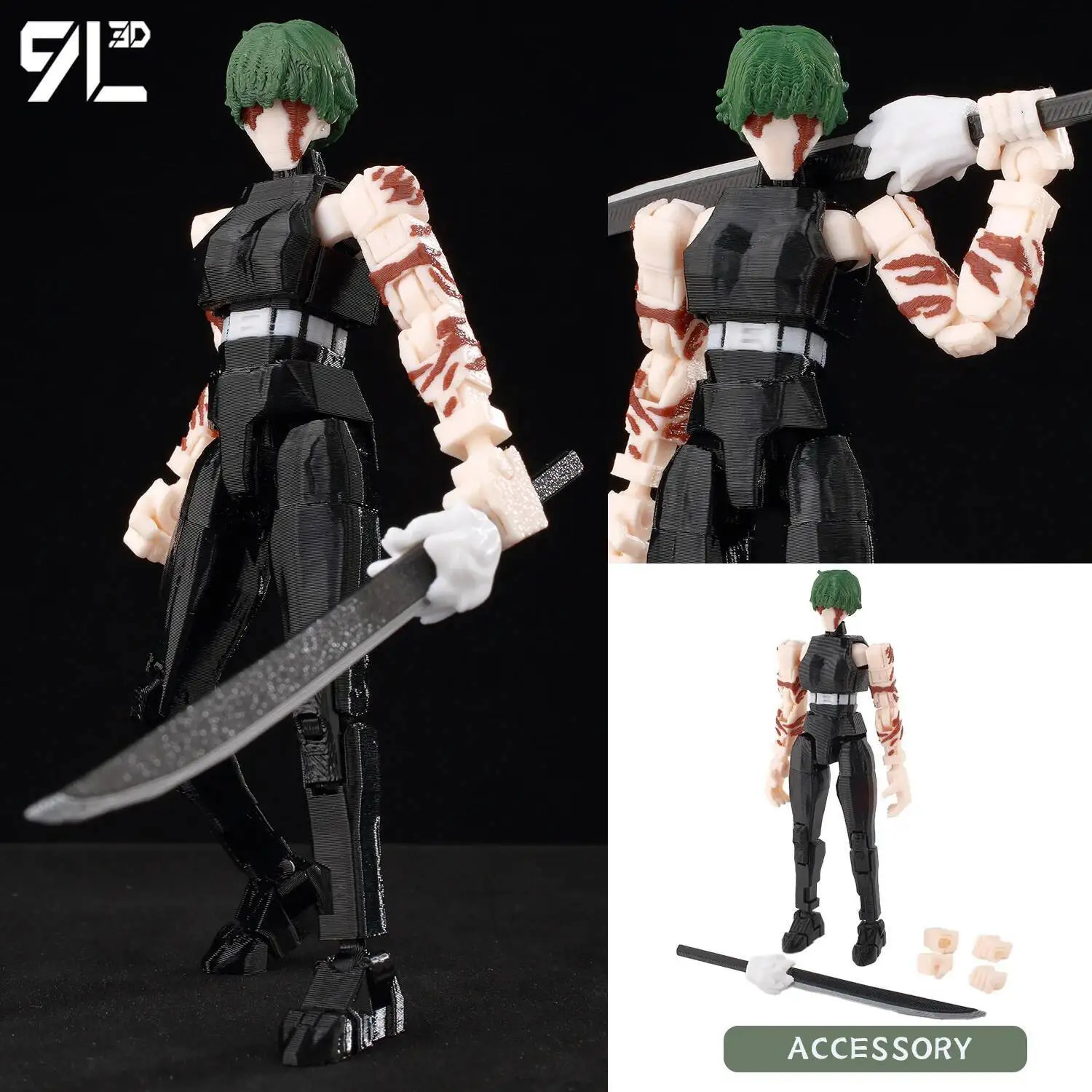 9L3D Printed Anime Jujutsu Kaisen Movable Shapeshift Action Figures Toys