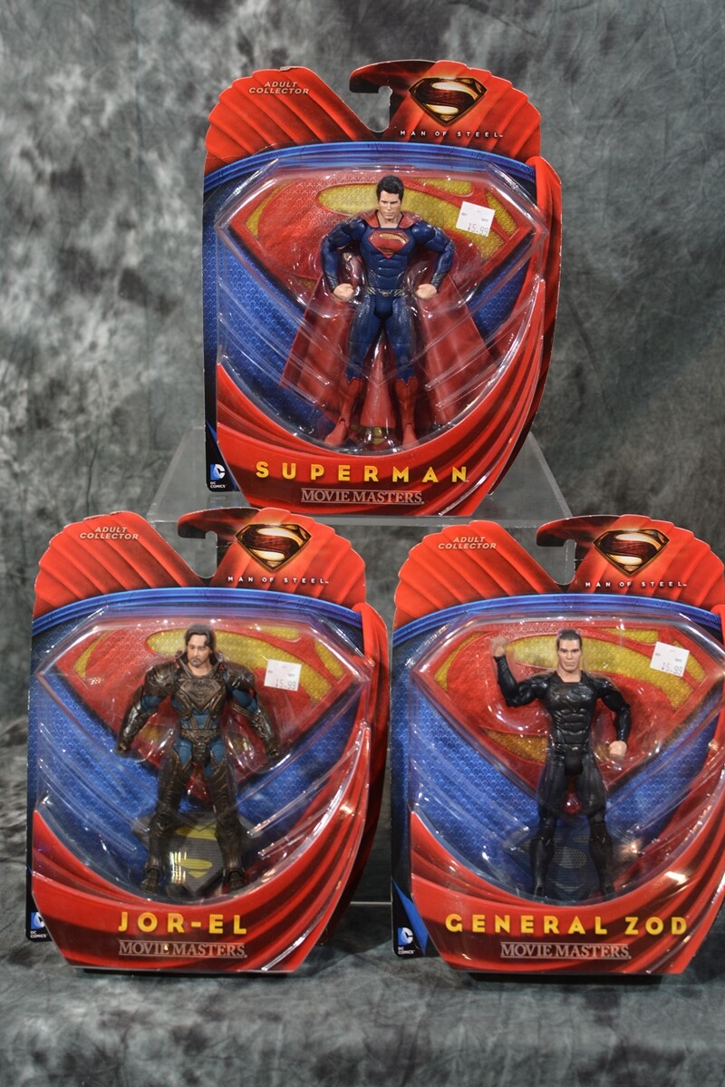 2013 Mattel Movie Masters Adult Collector SUPERMAN GENERAL ZOD JOR-EL LOT SET