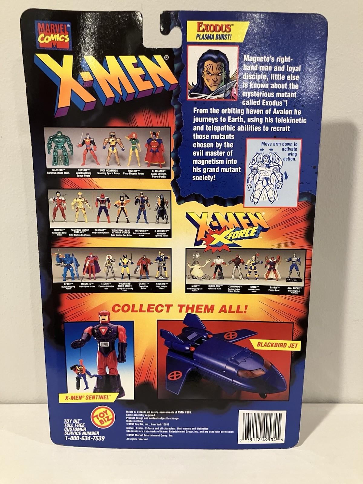 1995 Toy Biz X-FORCE LOT CABLE EXODUS COMMANDO AVALANCHE MOSC X-MEN 97! MCU!