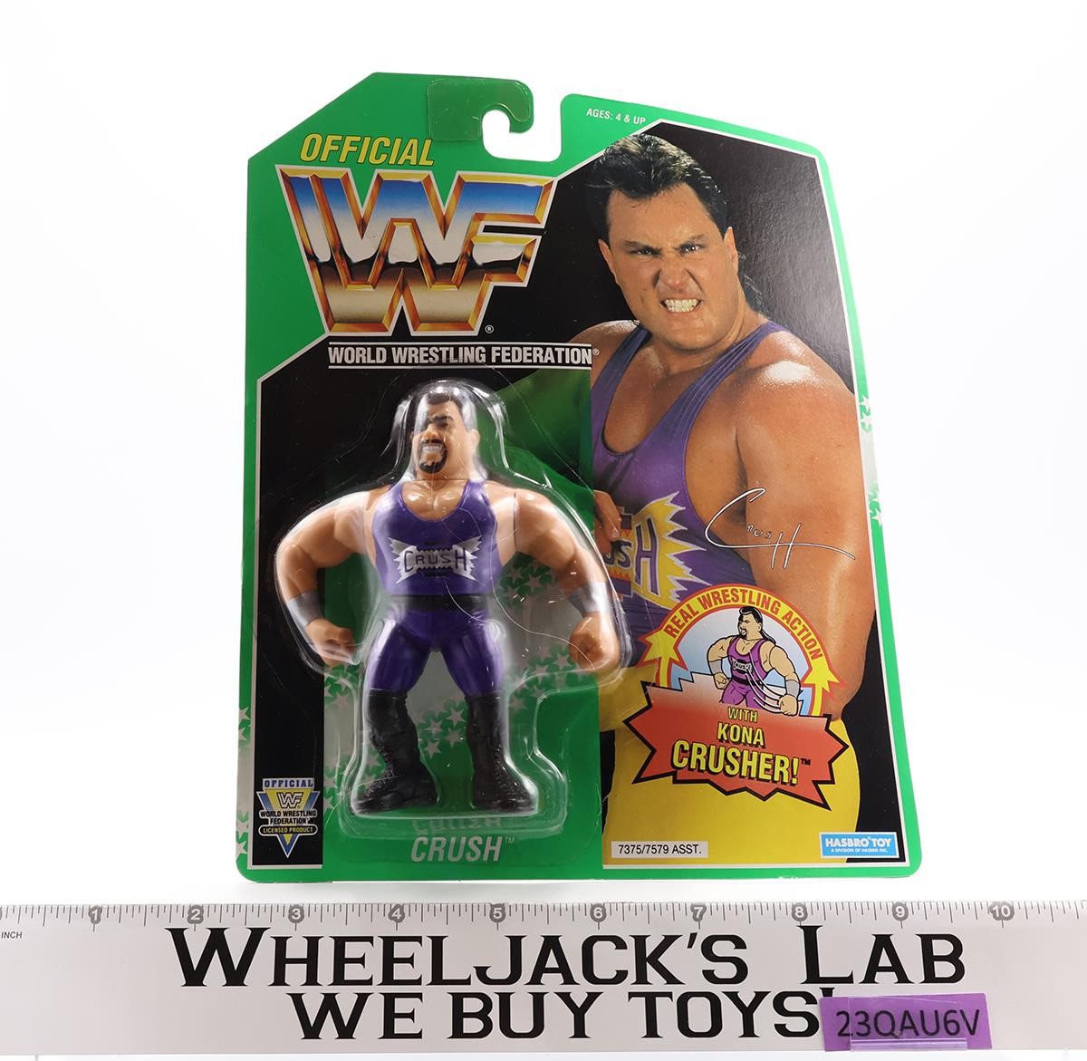 Crush Green Card WWF Wrestling 1994 Hasbro Action Figure NEW MOSC SEALED